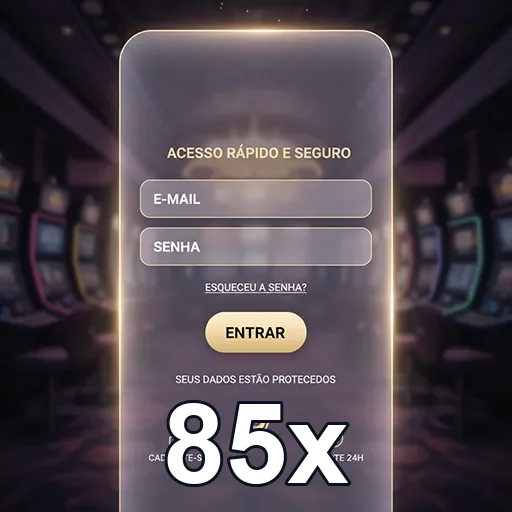 Ilustração de Acesse rapidamente o cassino online 85x com login eficiente
