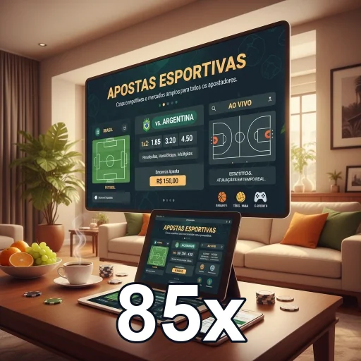 Ilustração de Explore a Plataforma de Jogos 85x com Segurança e Inovação