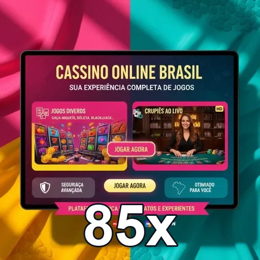 Ilustração de Explore a Plataforma de Jogos 85x com Segurança e Inovação